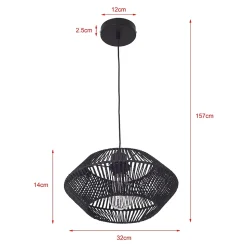 Suspension Amersham E27 noir lux.pro