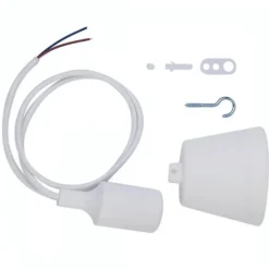 Suspension Ampoule E27 100cm Blanc Mat - SILAMP