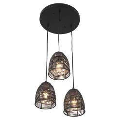 Suspension Andover 3 x E14 noir lux.pro