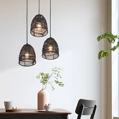 Suspension Andover 3 x E14 noir lux.pro