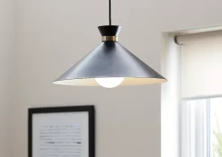 Suspension Apennin 35cm E27 IP20 noir