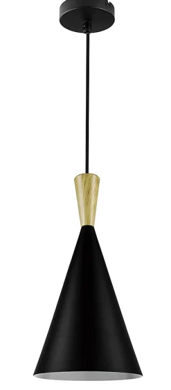 Suspension Arraqis E27 IP20 noir 19cm