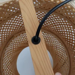 Suspension artisanale en osier naturel D28 cm