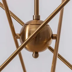 Suspension au fini laiton quatre tiges métalliques - Sagitta