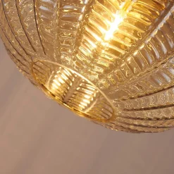 Suspension au verre ambré motifs décoratifs - Melizzo