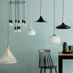 Suspension Aulavik GoodHome E27 blanc