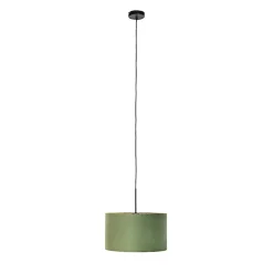 Suspension avec abat-jour en velours vert avec or 35 cm - Combi