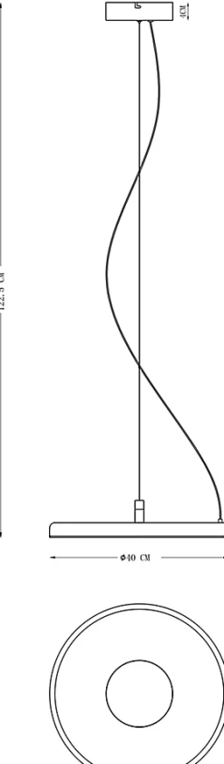 Suspension Azagny 25W IP20 LED intégrée ⌀40cm blanc