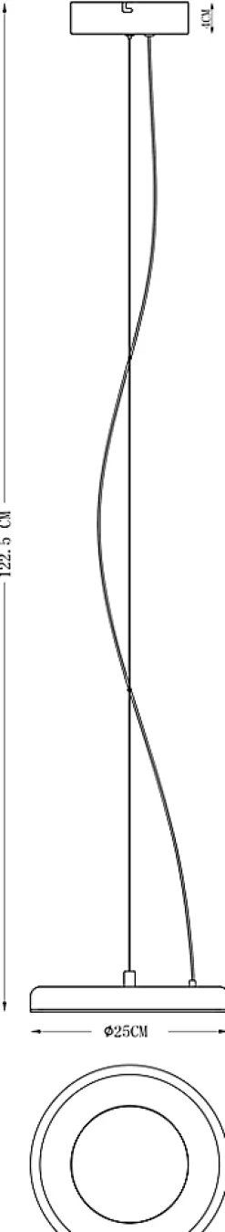 Suspension Azagny 25W IP20 LED intégrée ⌀25cm blanc