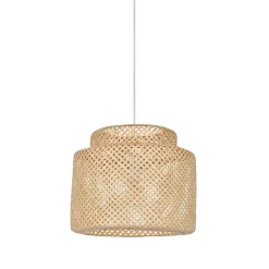 Suspension bambou Makassar Corep E27 IP20 15W coloris naturel ø38 x H.32 cm