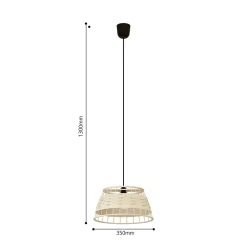 Suspension Bambou Umston Dunalux IP20 E27 40W Ø35 x H.130cm