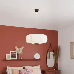 Suspension Bantry E27 15W ⌀65xH.110cm blanc GoodHome