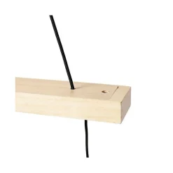 Suspension barre en bois 3 cordons simples Ostaria