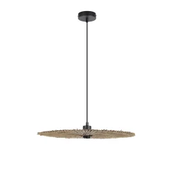 Suspension Bengale E27 60W IP20 ⌀50xH.101cm raphia coloris naturel Corep