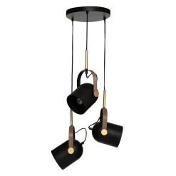 Suspension Bil - métal - noir & doré H83 cm - Atmosphera