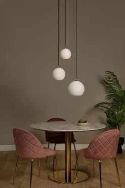 Suspension BINA en porcelaine avec 3xE27 - Blanc - Lucide