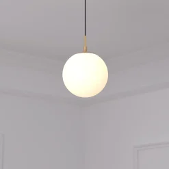 Suspension boule Dris - métal doré D20 cm - Atmosphera