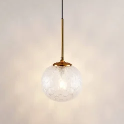 Suspension boule en verre graphique ultra décorative - Aquila