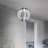 Suspension boule 1xE27 chrome, diamètre 40cm, H150cm - Trio - Zucca