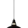 Suspension BRASSY-BIS en métal avec 1xE27 - Noir - Lucide