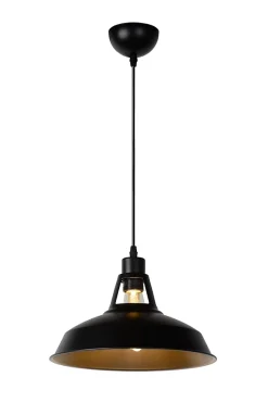 Suspension BRASSY-BIS en métal avec 1xE27 - Noir - Lucide