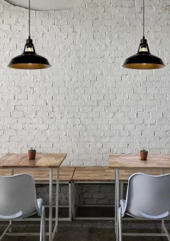 Suspension BRASSY-BIS en métal avec 1xE27 - Noir - Lucide