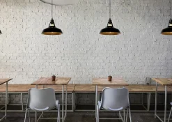 Suspension BRASSY-BIS en métal avec 1xE27 - Noir - Lucide