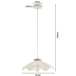 Suspension Broadway hauteur 144 cm E27 blanc lux.pro