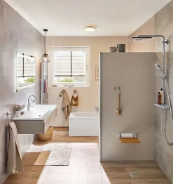 Suspension Cameo IP44 E27 H.110cm Ø22cm Paulmann bois noir