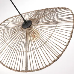 Suspension capeline en jacinthe d'eau Alana coloris beige E27 ⌀78 X H.74 cm Lussiol