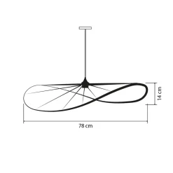 Suspension capeline en jacinthe d'eau Alana coloris beige E27 ⌀78 X H.74 cm Lussiol