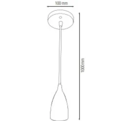 Suspension câble (1m) Edison chrome E27 IP20 max 60W