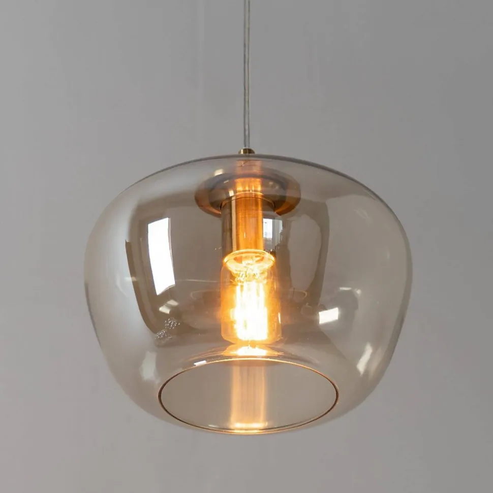 Suspension chic en verre et laiton - Irina