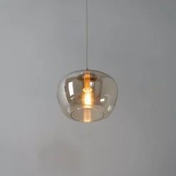 Suspension chic en verre et laiton - Irina