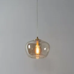 Suspension chic en verre et laiton - Irina