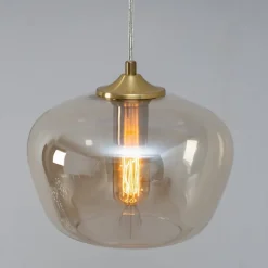 Suspension chic en verre et laiton - Irina