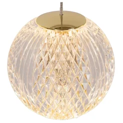 Suspension CINTRA en acrylique avec LED intégré - Transparent - Lucide