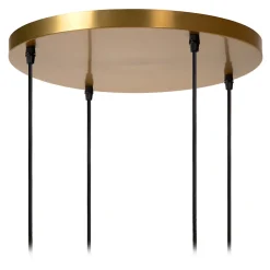 Suspension Cinzia en porcelaine blanc 4 lampes IP20 4 x E27 160W Ø55,5 x 154cm Lucide