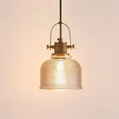 Suspension cloche verre ambré - Vela