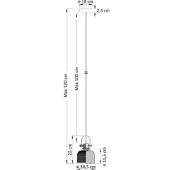 Suspension cloche verre transparent - Vela