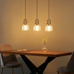 Suspension cloche verre transparent - Vela