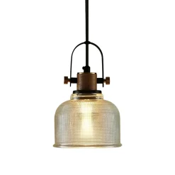 Suspension cloche verre transparent - Vela