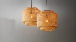 Suspension Clure bambou naturel E27 42W IP20 Ø45cm GoodHome