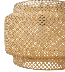 Suspension Clure bambou naturel E27 42W IP20 Ø45cm GoodHome