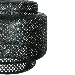 Suspension Clure bambou noir E27 42W IP20 Ø45cm GoodHome