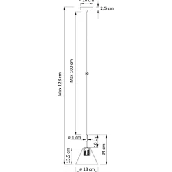 Suspension conique et design verre fumé - Soliria