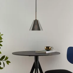 Suspension conique et design verre fumé - Soliria