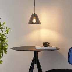 Suspension conique et design verre fumé - Soliria