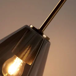 Suspension conique et design verre fumé - Soliria