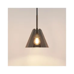 Suspension conique et design verre fumé - Soliria